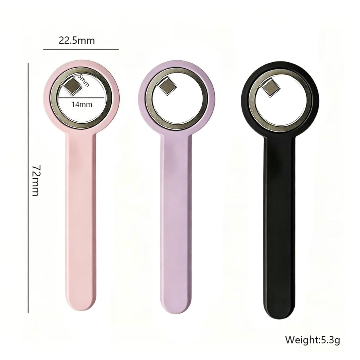 Ring-Shaped Cat Eye Magnet for Nails, Hollow Magnetic Design Circle Cat Eye Magnet for 3D Halo French Tip Nail Art, Home Salon DIY Manicure Tool (2Pcs-Purple+Black)