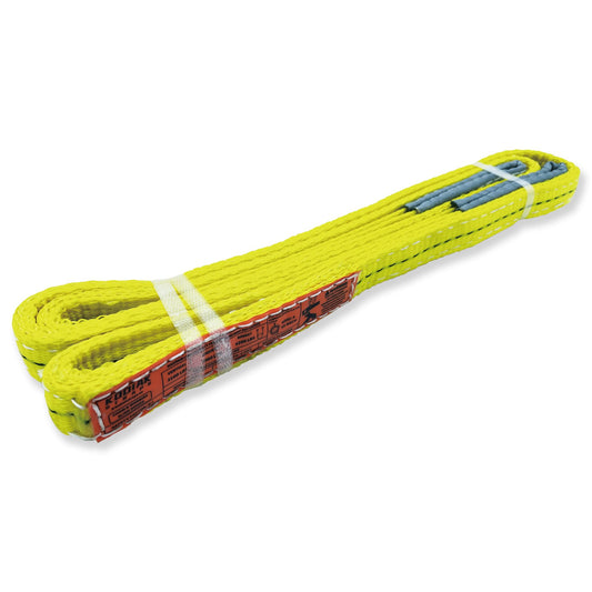 2-Ply Lifting Sling Straps 1”x 4ft - 3100lbs Vertical Capacity Heavy Duty Flat Eye Lift Sling, for Rigging Moving Towing Hoisting -1Pack - Kodiak Straps