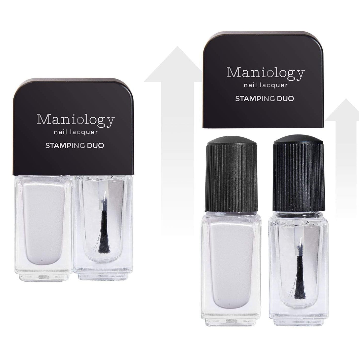 Maniology Boo-gie French Nail Stamping Starter Kit | Halloween French Tip Nail Art with Ghosts, Bats, and Spooky Chic DIY Manicure Designs (Stamping Plate, Polish, Top Coat, Stamper & Scraper Card)