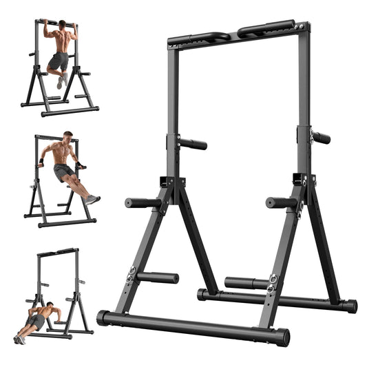 Foldable Pull Up Bar Free Standing, Strength Training Pull-up Bars Adjustable Pull Up Station, Power Tower Pull Up Bar MultiFunction Pull Up Dip Station Workout Equipment For Home Gym Support 480 LBS