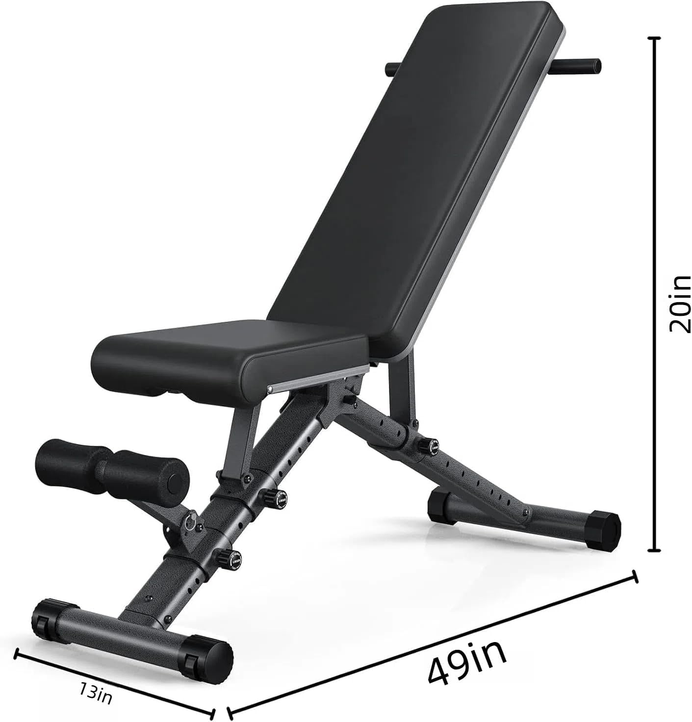 BARWING Adjustable Weight Bench Workout Bench, 1000 LB Heavy Duty Incline Decline Bench for Home Gym, Easy Assembly Foldable Training Lifting Bench, Ultra Short Gap New Version