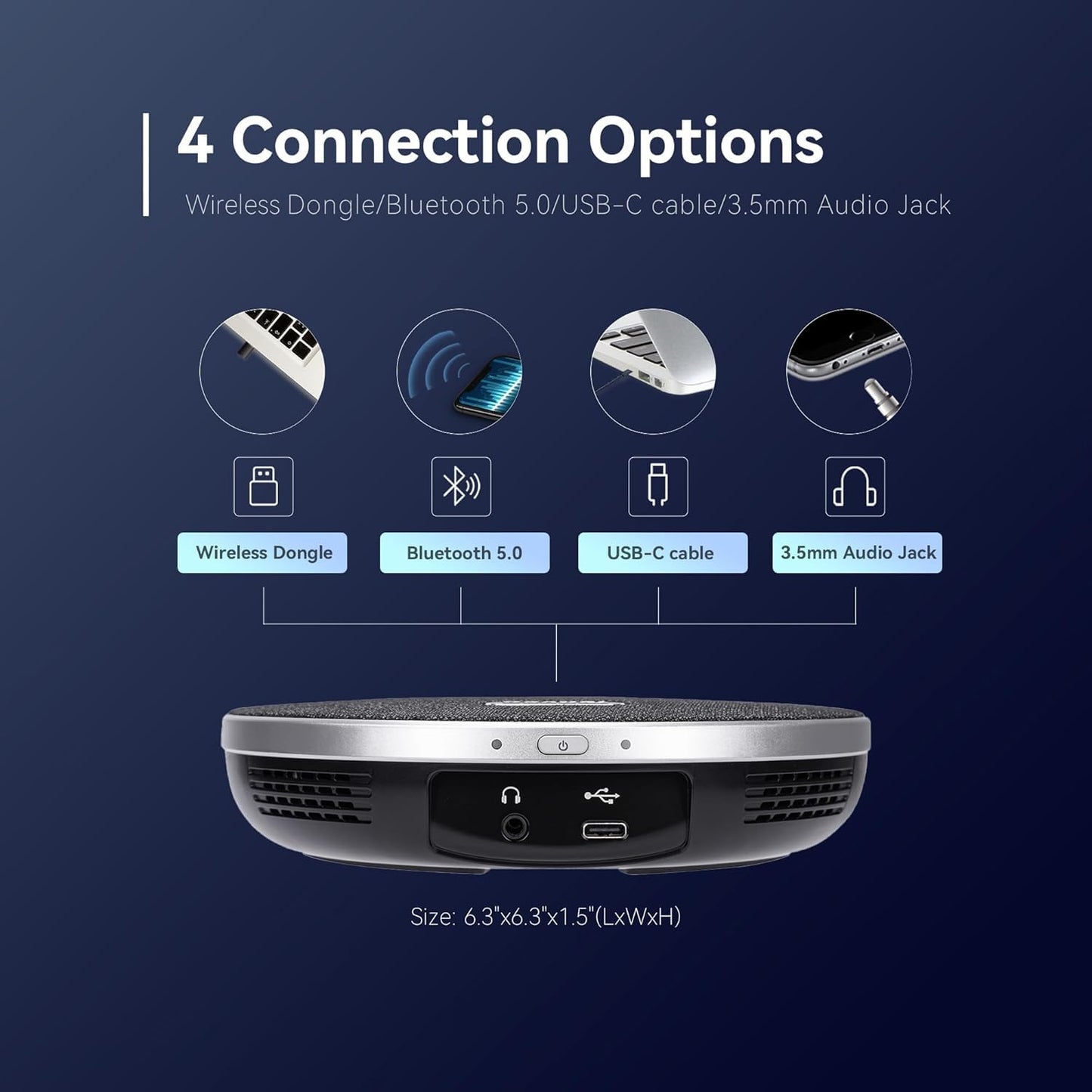 TONGVEO 4K AI Auto Tracking PTZ Conference Camera System with Bluetooth Speakerphone & Microphone, 20X Optical Zoom, USB3.0 HDMI LAN PoE Power Camera for Church Worship, Meetings, Streaming