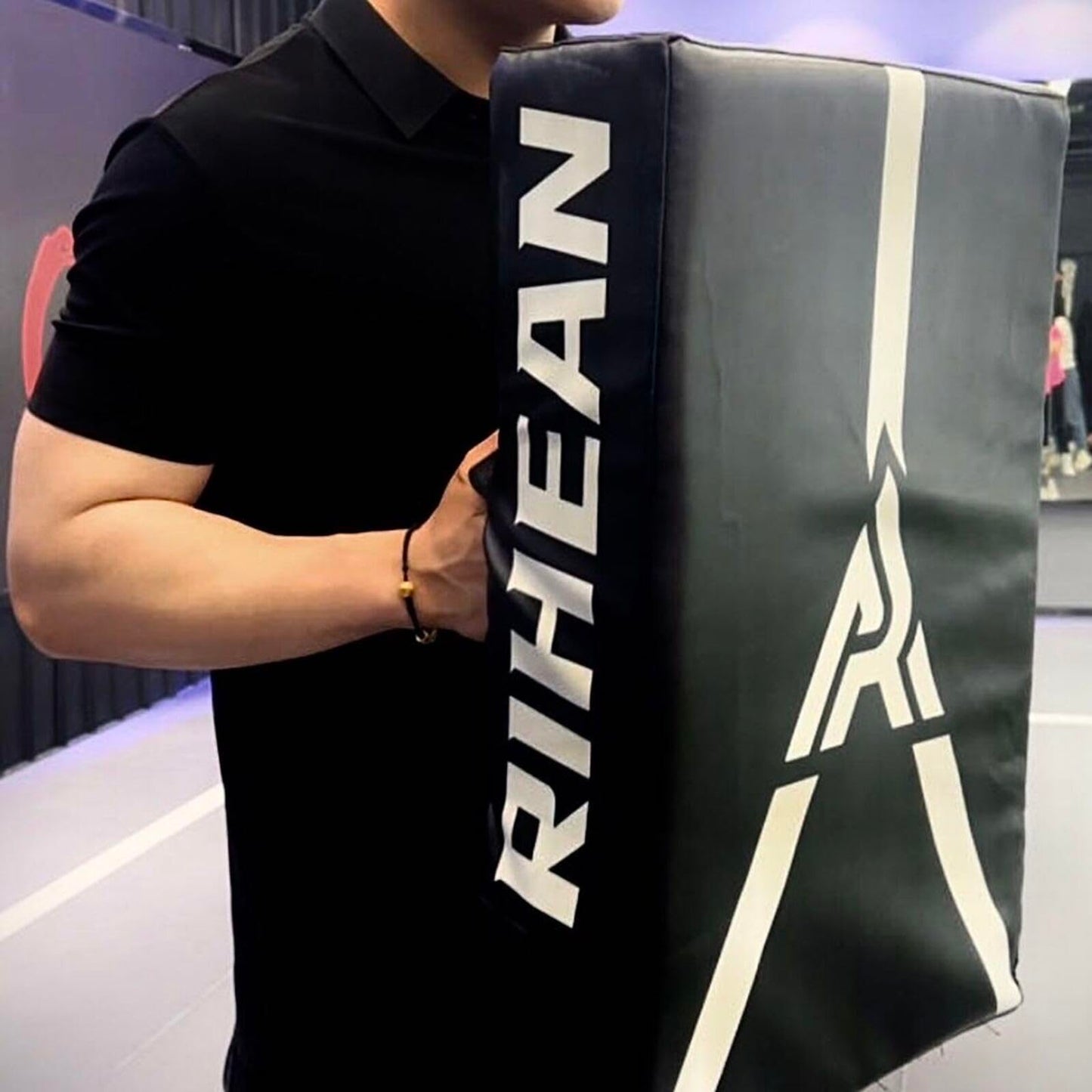 RIHEAN Martial Arts Kicking Shield Pad for Muay Thai, Taekwondo Football, Basketball, Hockey Training - Denser Foam, High-Density PU Leather Cover - 24x16in Blocking Pad (1PC)