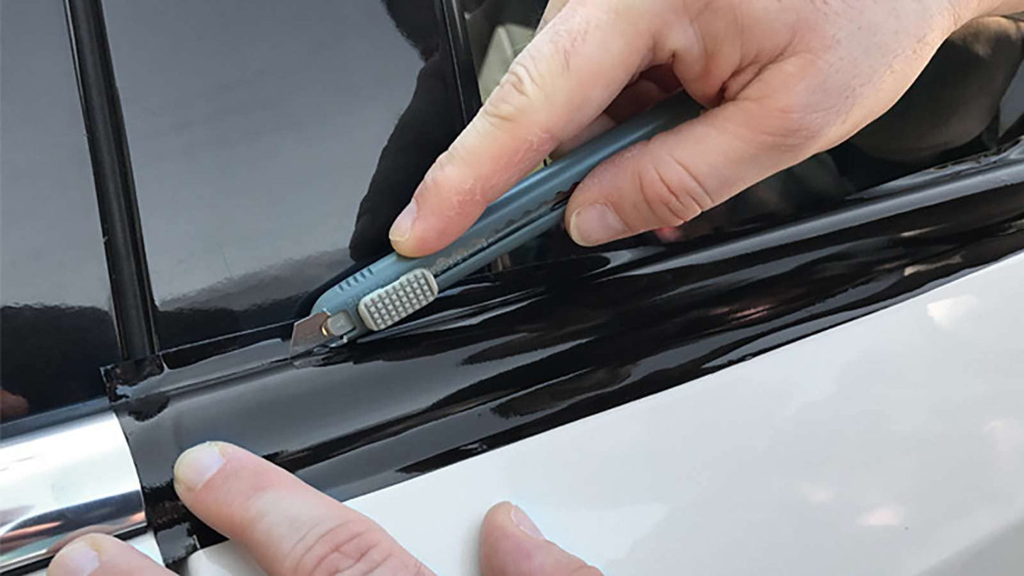 4 inchesx75 Feet Matte Black Vinyl Wrap Kit for Black Out Chrome Delete Window Trim Door Trim Made from Genuine 3M 2080 Film