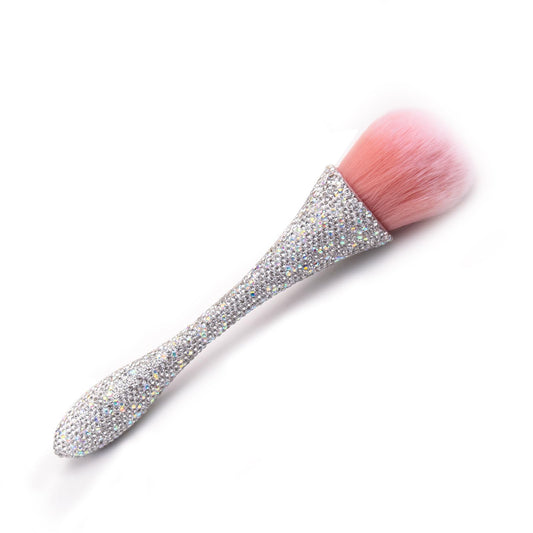 DANNEASY 1pc Nail Dust Brush Acrylic Brush Cleaner Nail Brushes for Cleaning Dust Nail Clean Up Brush Large Dip Powder Brush for Makeup Blush Manicure Brush (White)