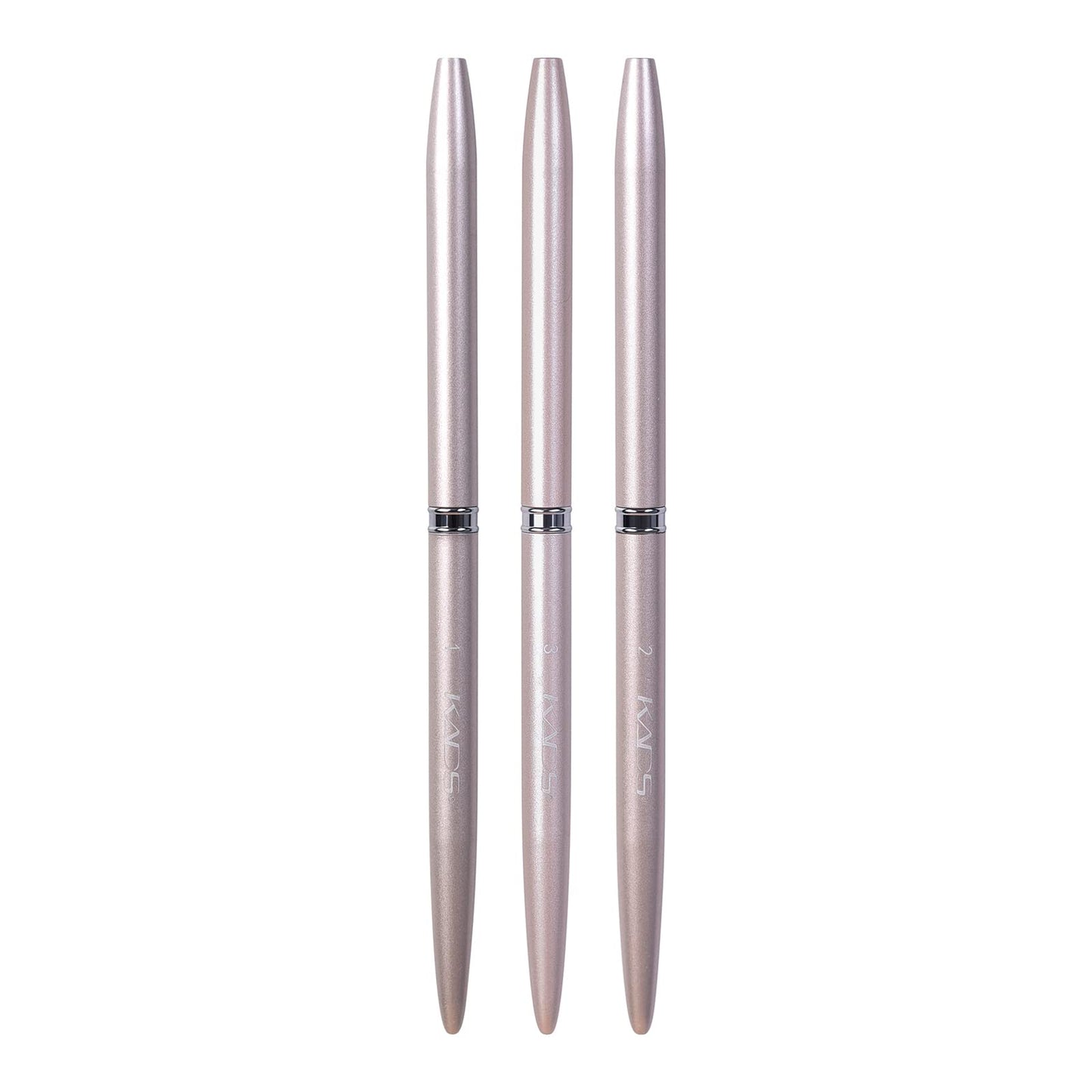 KADS Nail Art Liner Brushes Kolinsky Nail Art Brush Liner Brush UV Gel Polish Painting Nail Design Brush Metal Handle Nail Drawing Pens 8/15/20mm (8mm+15mm+20mm)