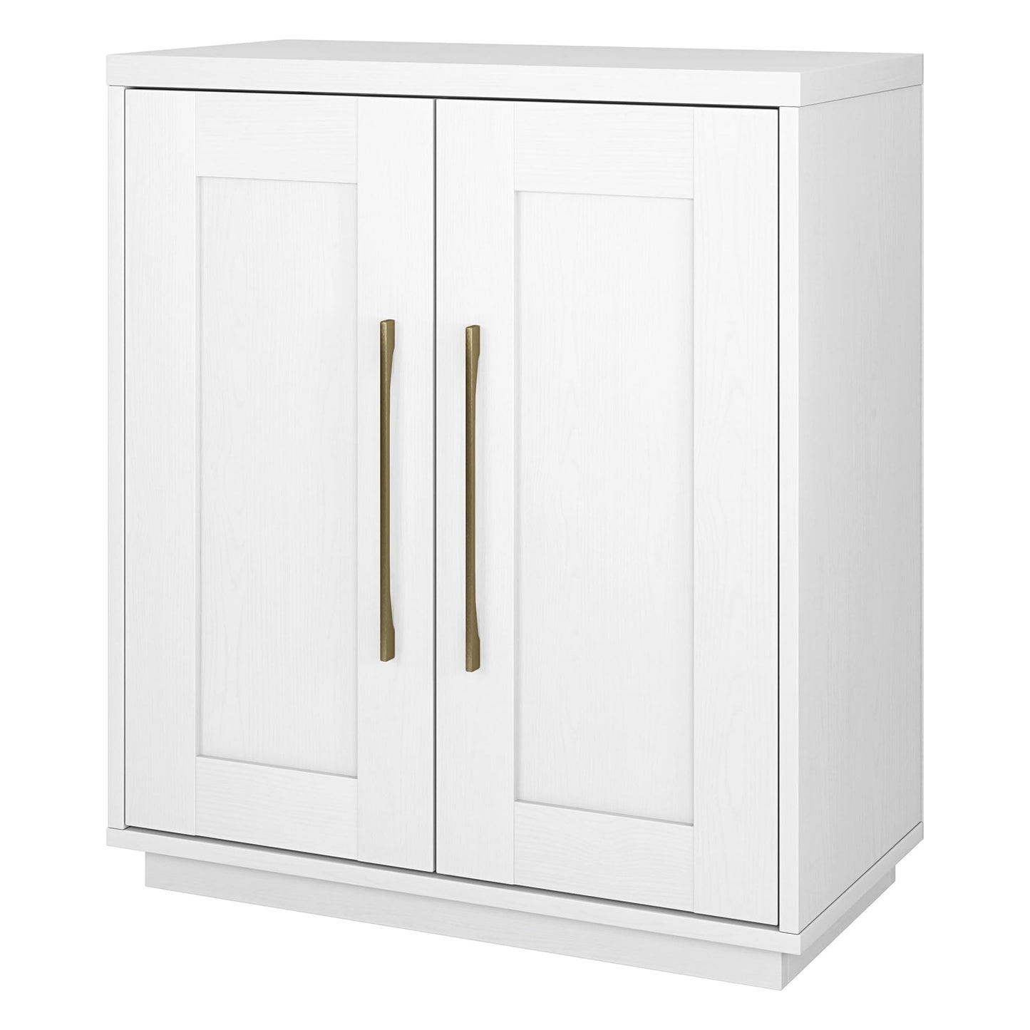 Henn&Hart 28" Accent Cabinet, Modern Sideboard Buffet Cabinet with 2 Panel Doors, an Adjustable Shelf and Cable Management Cut-Out for Living Room, Dining Room, Bedroom or Entryway, White