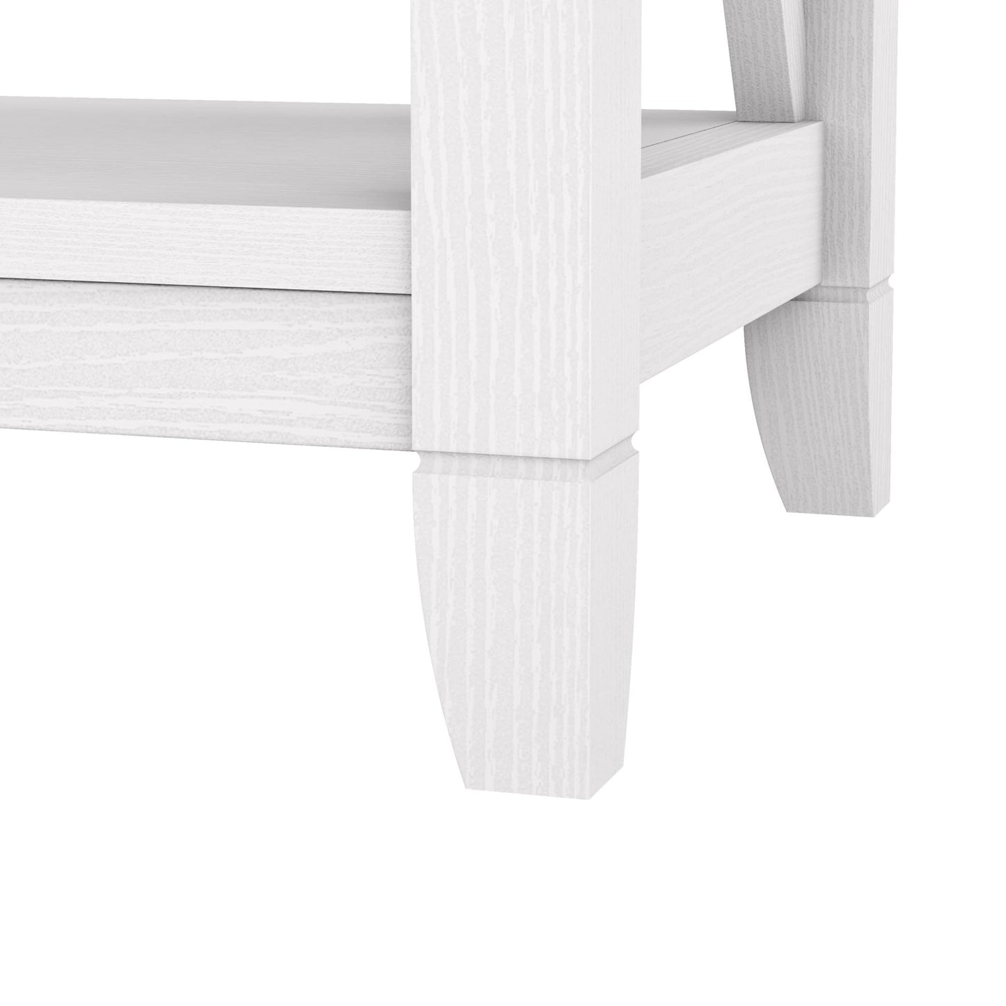 Bush Home Tall 5 Shelf Bookcase for Living Room or Home Office, Large Bookshelf, Modern Farmhouse Style, Key West Collection, Pure White Oak