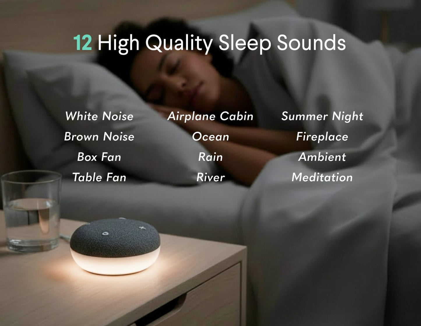 SNOOZ Go 2 Portable White Noise Sound Machine |12 Soothing Sounds | 3-in-1 Bluetooth Speaker & Night Light | Rechargeable Travel Sleep Aid for Adults, Kids | Baby Registry | Bedroom Essential