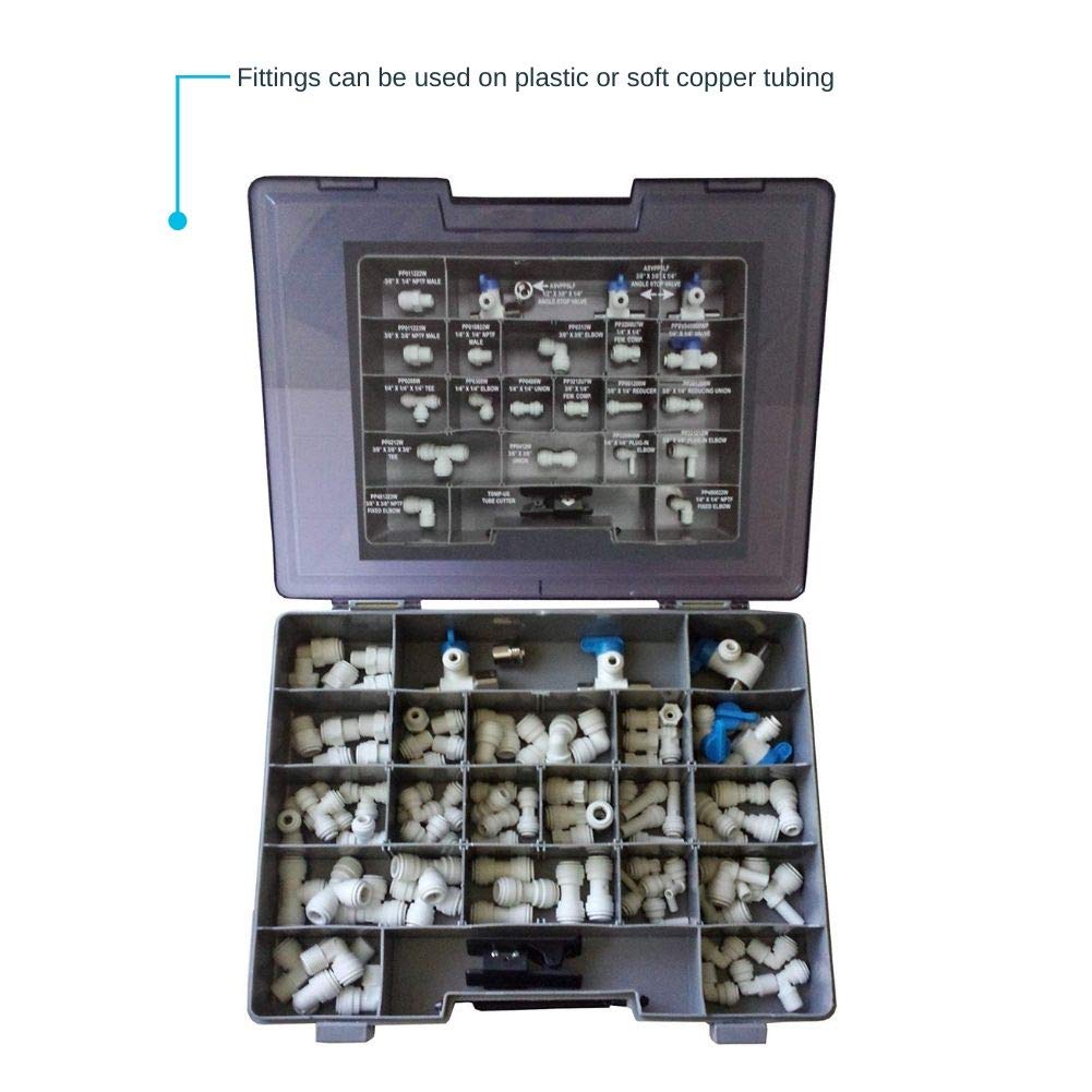 John Guest Polypropylene Service and Repair Kit, Push to Connect Plastic Plumbing Fittings, White, KIT-ISRK