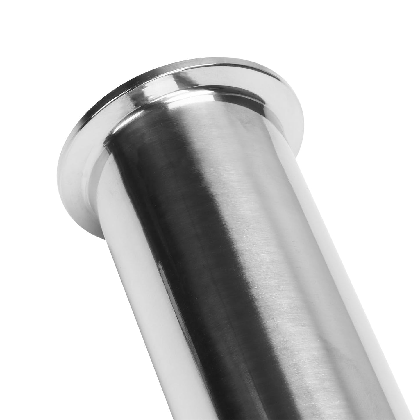 DERNORD Sanitary Spool Tube with Clamp Ends,Stainless Steel 304 Seamless Round Tubing with 2 inch Tri Clamp 64MM Ferrule Flange (Tube Length: 48 Inch / 1219MM)
