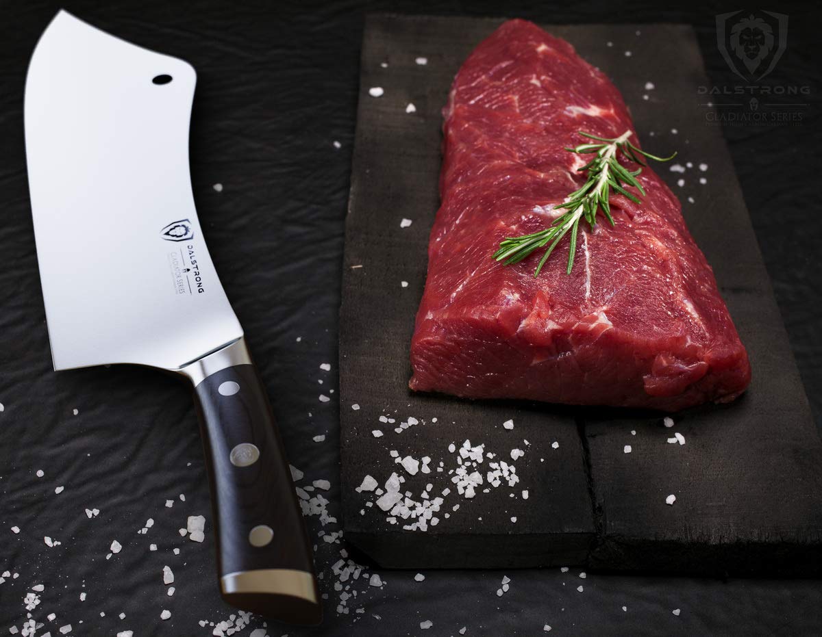 Dalstrong Chef & Cleaver Hybrid Knife - 12 inch Extra-Large - The Crixus - Gladiator Series Elite - HC German Steel - G10 Handle - Heavy Duty - w/Sheath - NSF Certified