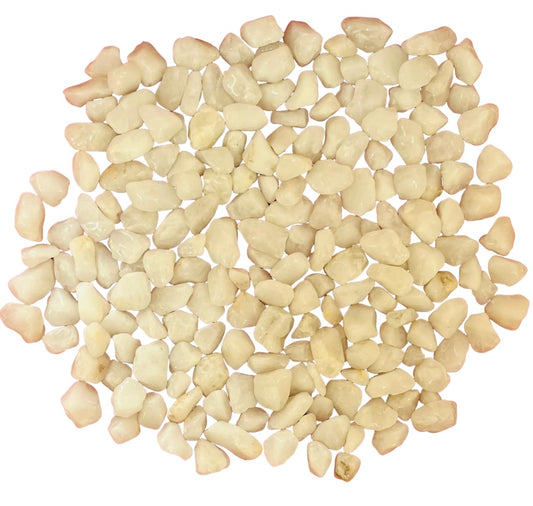 Indian Consigners White Quartz Tumbled Stone Chips – 100g Natural Polished Gemstones for Healing, Energy Work, Crafts & Home Decoration