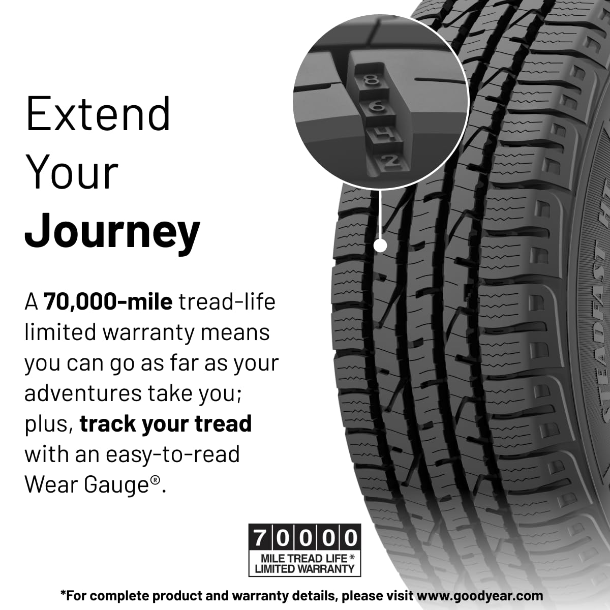 Goodyear Wrangler Steadfast HT All-Season Tire, 245/60R20, Set of 1