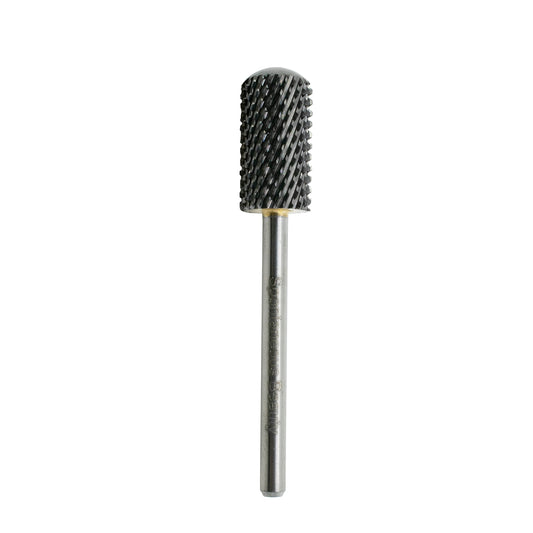 Spontaneous Beauty Premium Safety Nail Carbide Smooth Round Top 3/32" Shank (DLC Black - Large Barrel, Coarse - C)