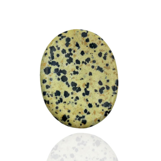 Dalmatian Jasper Thumb Worry Stones Metaphysical Gemstone Crystal Healing Reiki Men Women Gift FENG Shui Positive Energy Love Wellness Palm Stones Wicca Powerful