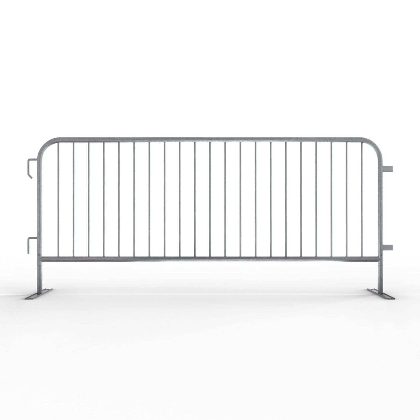 Angry Bull Barricades Barricade in a Box 2.0 - Heavy Duty Interlocking Steel Barricade, 8.5 Ft. (Hot Dipped Galvanized, Flat feet)