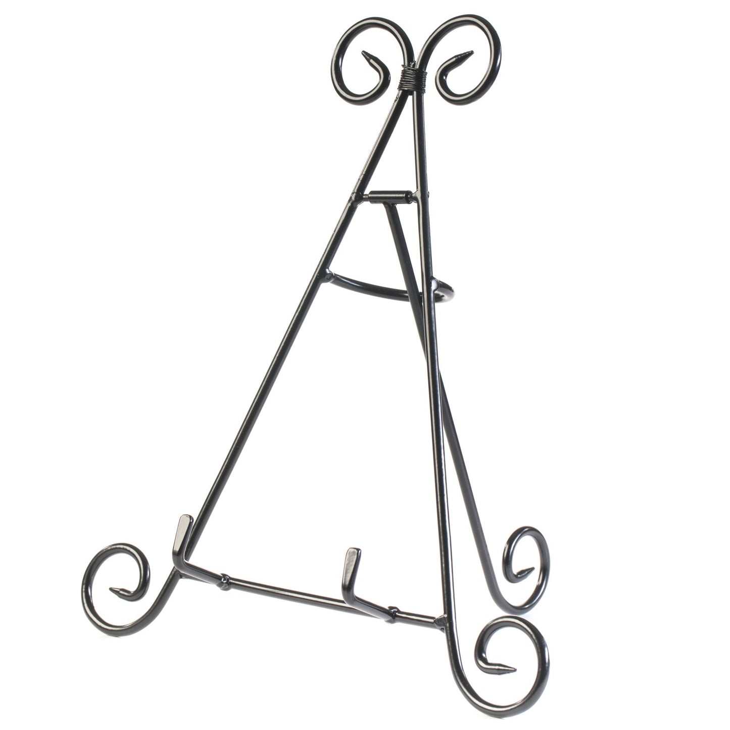 Huji Sturdy Iron Display Stand Holder For Home Kitchen Decoration Platters, Pictures, Frames and Books. (1, 12")