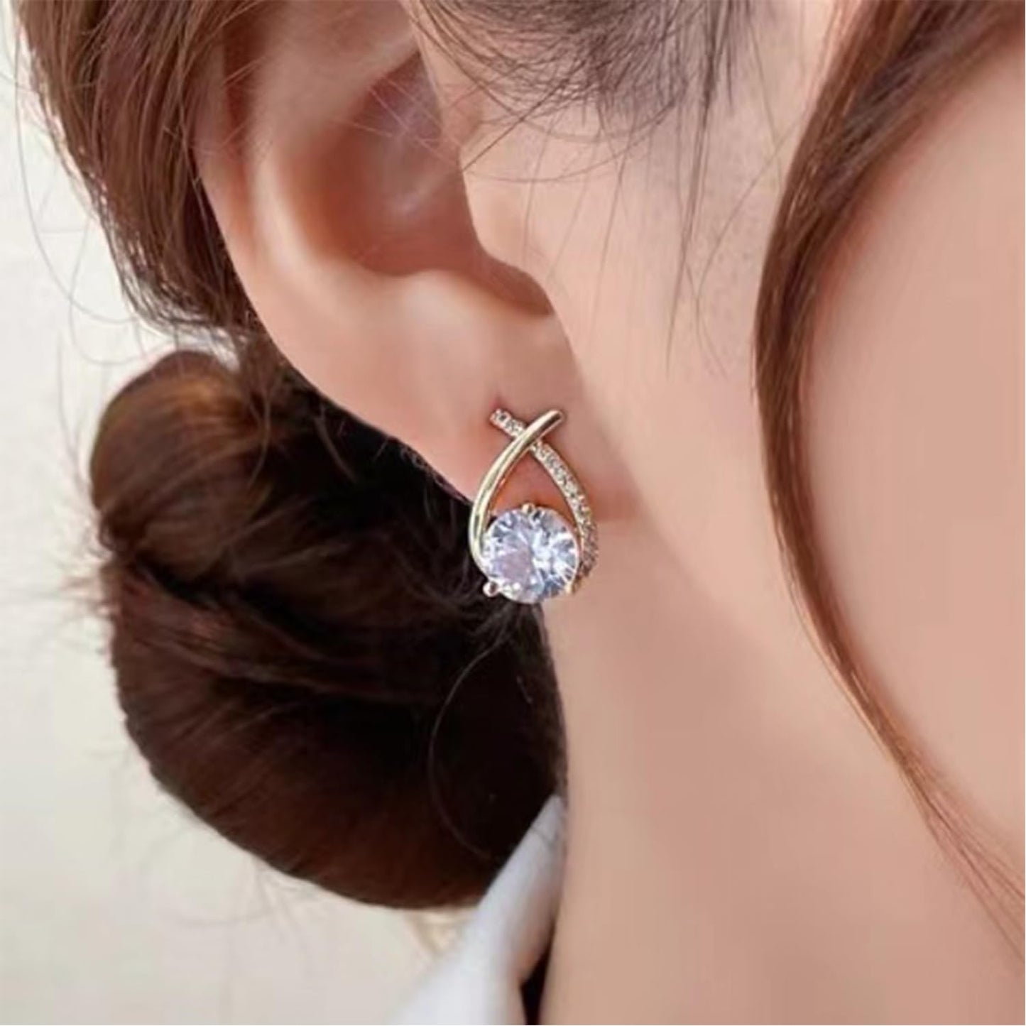 Halolux Lymphvity Germanium Earrings for Women Atheniz Lymphatic Earrings Halolux Lymphatic Germanium Earrings CZ Zircon Earrings Lymphatic Drainage Earrings for Women (C)