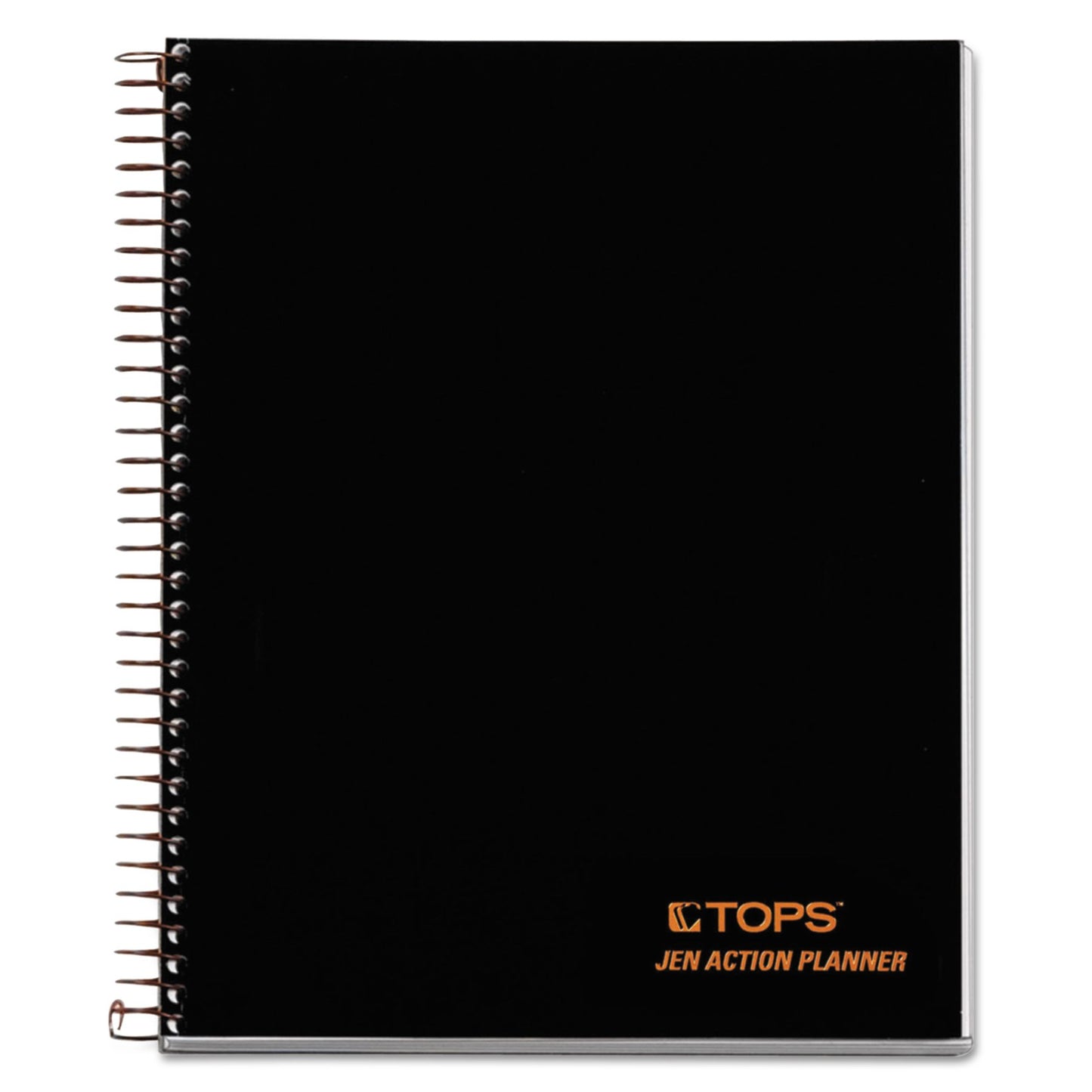 TOPS Products Aion Planner, Side Wirebound, 8-1/2"x6-3/4", 100 Sheets, Black (TOP63828),White