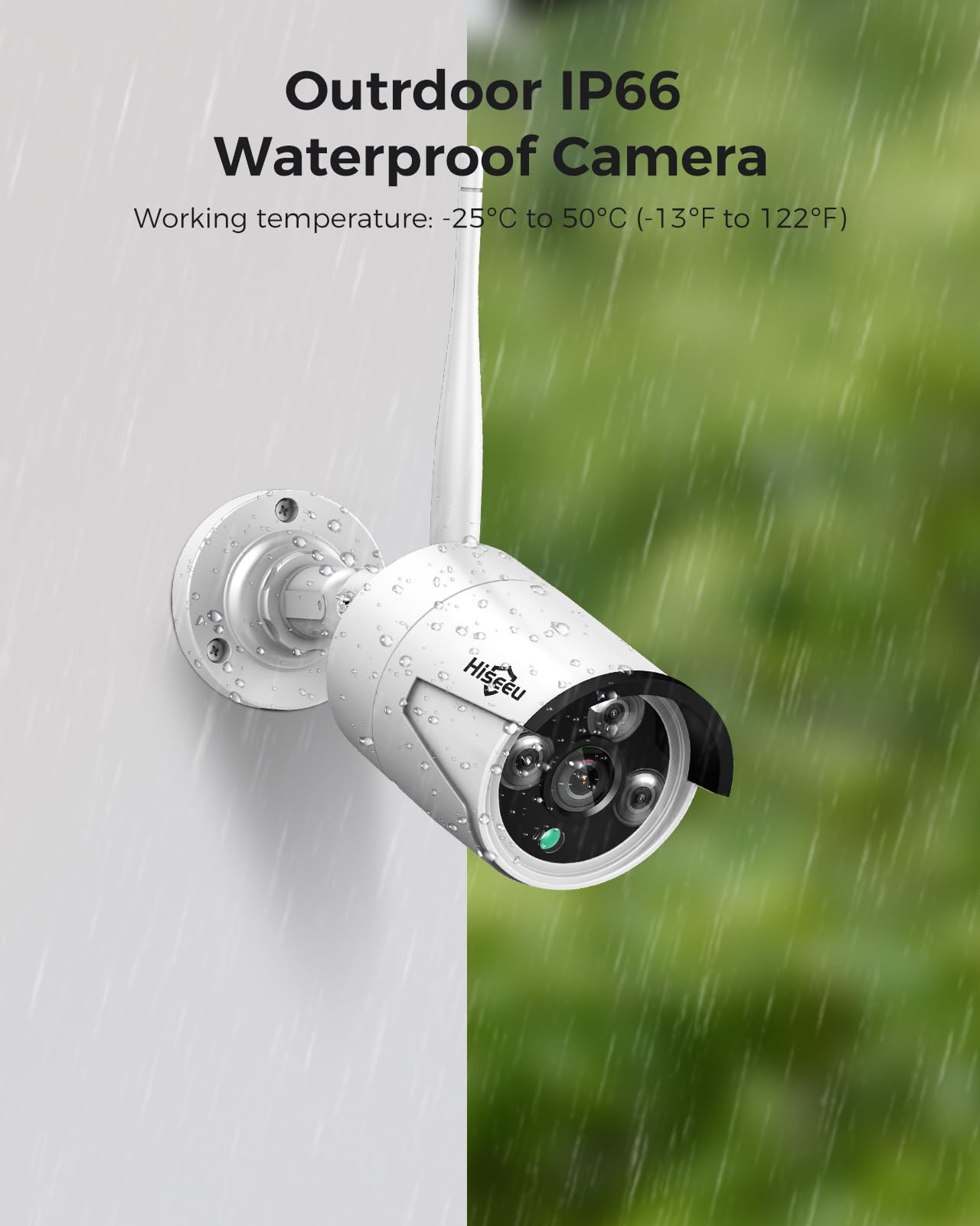 [16CH Expandable] Hiseeu Home Security System, 24/7 Recording 5MP Wired Plug-in Powered Outdoor Bullet Cameras, 2.4G/5G WiFi Pro, 4K NVR with 12" LCD Monitor, 3TB HDD, Night Vision, IP65
