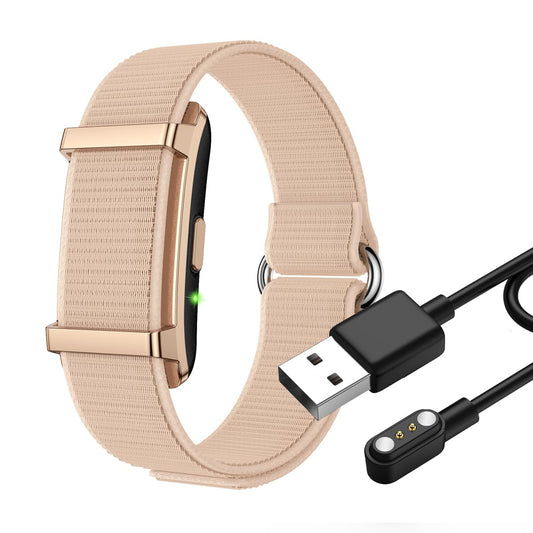 SM SEVENMORE Smart Bracelet Fitness Tracker with Body Temperature Monitoring, 24/7 Heart Rate Sleep Stress Step Monitor, 170+ Sport Modes, IP68 Waterproof Activity Tracker for Men Women (Rose Gold)