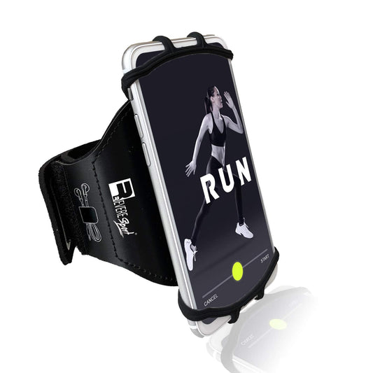 RevereSport Universal iPhone Running Armband (17/16/15/14/13/12/11/10/X/XR/SE/Air/Plus/Max/Pro). Phone Holder Case