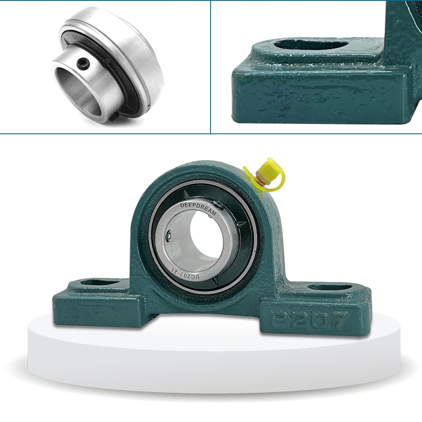 2 Pcs UCP207-21 Pillow Block Mounted Ball Bearing with 1-5/16"(1.3125inch) Self Alignment