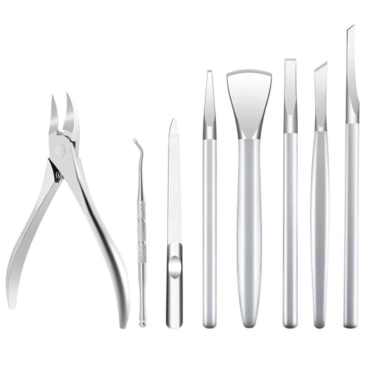 Pedicure Tools for Feet,Ingrown Toenail Treatment,Ingrown Toenail Removal Kit,Pedicure Set,Toenail Grooming Kit,Top Notch Foot Blade, Super Sharp Toenail Clippers (8 Pack)