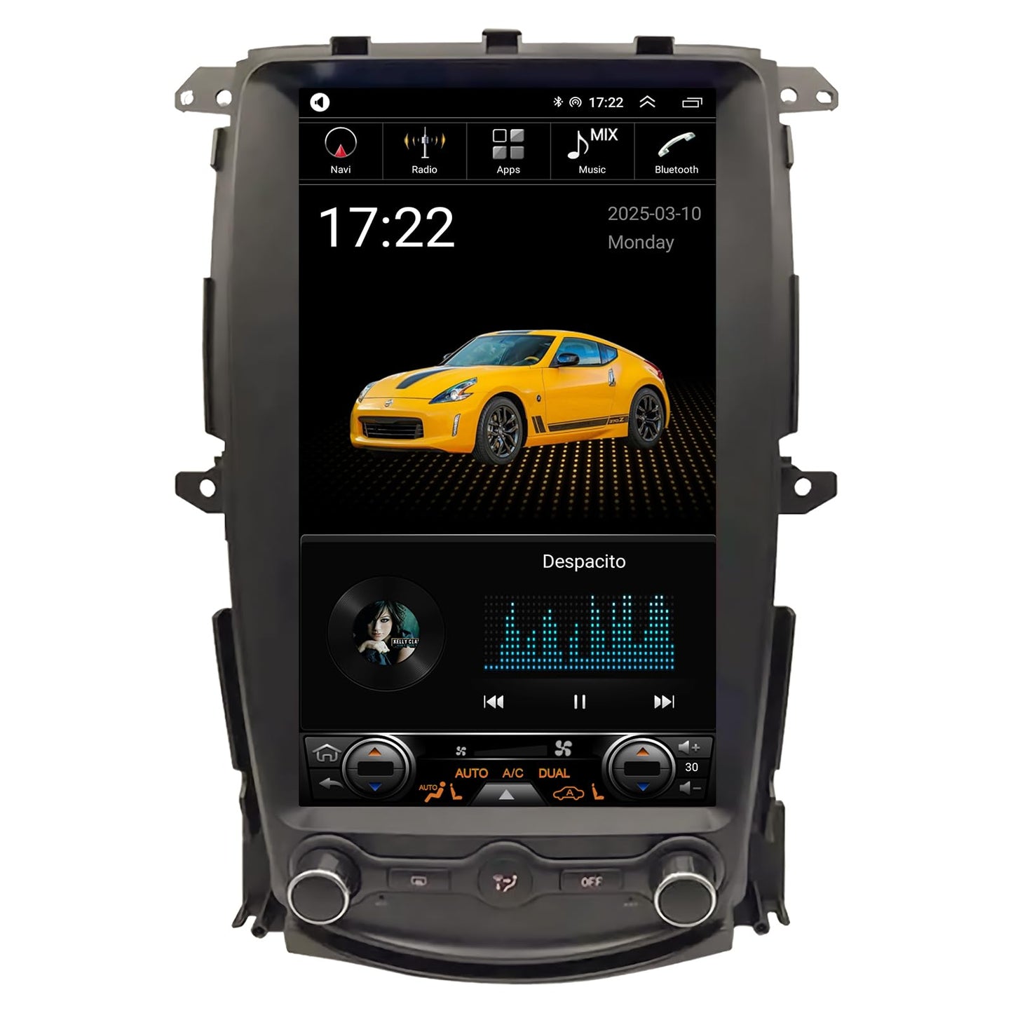 HoeeNilsa for Nissan 370Z 2009-2021 Android 14 Car Stereo Radio 13.8-Inch 370Z Tesla Style Vertical IPS Touchscreen with GPS Navigation DSP Multimedia Player Build in Wireless Carplay Bluetooth