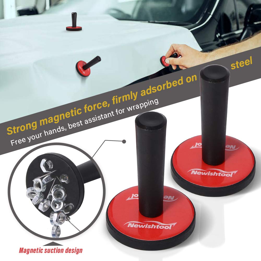 NEWISHTOOL Vinyl Wrap Tool Kit with Heat Gun, Car Wrap Kit, Felt Squeegee, Tucking Squeegee, Gloves, Magnets Holder, Window Tint Tools for Car Film Installation