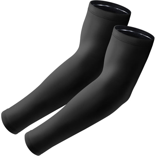 Aprilswan Arm Sleeves, UV Sun Protection Sports Non Slip Compression Cover for Men/Women 1 Pair Black