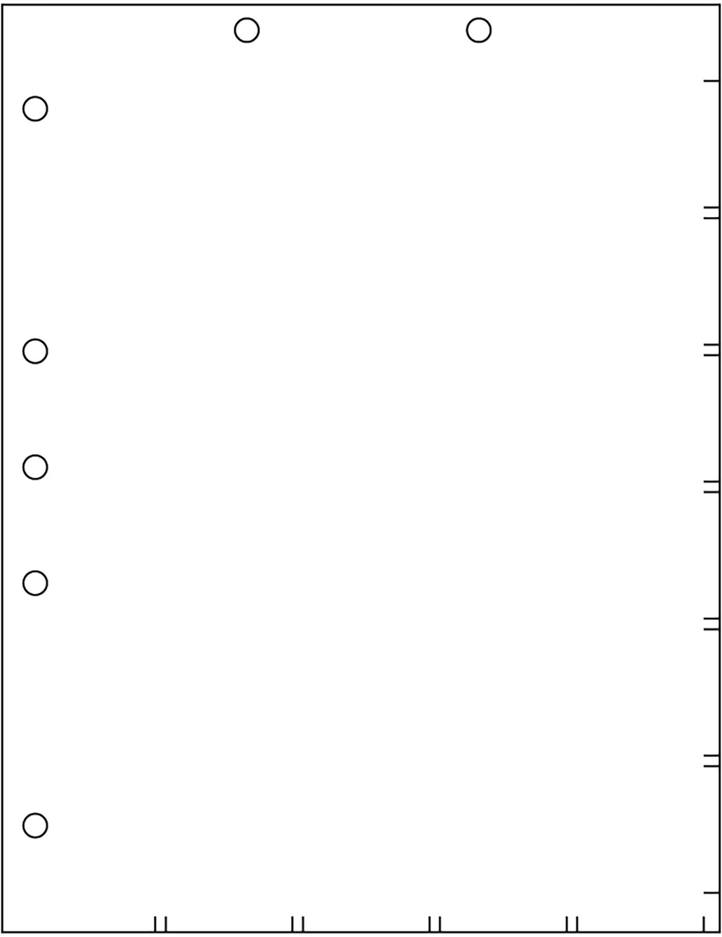 Tabbies Medical Healthcare Patient Chart Divider Sheets, 8-1/2"W x 11"H, White 110lb, 7-Hole Punched, 100 Sheets/Pack (52100)