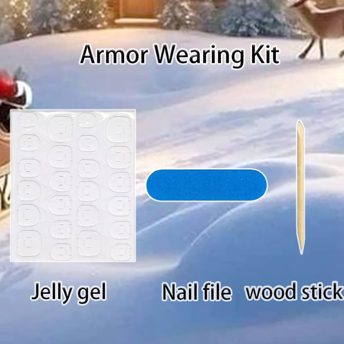 30Pcs Christmas Press on Nails Medium Almond French Tip Fake Nails Xmas Trees Flower False Nails with 3D Pearl Red Gems Gilding Bow Design Full Cover Glue on Nails Artificial Stick on Nail for Women
