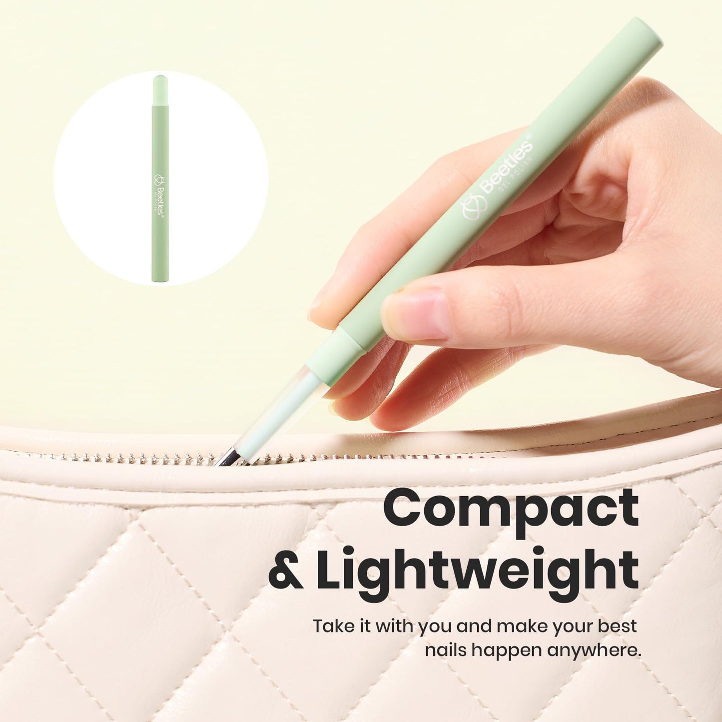 Beetles Nail Art Brushes, Clean Up Brush Gel Polish Nail Art Design Pen Painting Tools Fingernail Brush Nail Cleaning Brush Nail Art Liner Brush and Nail Dotting Pen Salon Diy at Home
