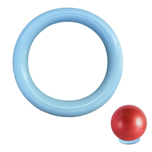 Yoga Ball - Base, Non slip Stability, PVC, Suitable for Home Gyms, Offices, Improving Back Pain, Providing Balance, (Blue, 1PCS, One Size)