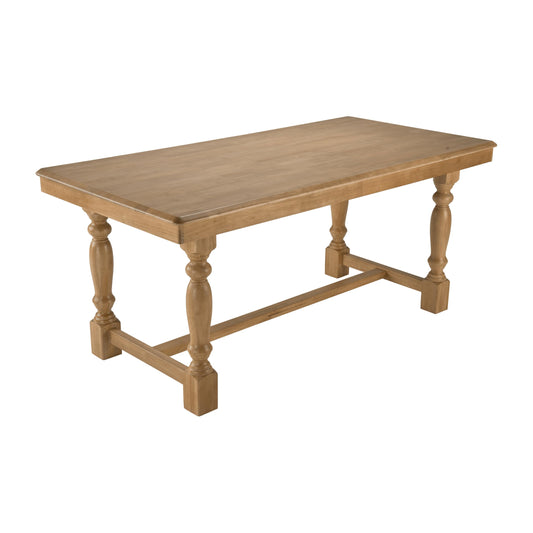 Bush Home 67-Inch Dining Table for 4-6 People, Squire Trestle Farmhouse Rectangular Wood Dining Room Table, Kitchen, Living Room, Sterling Dining Collection, Natural Honey Brown