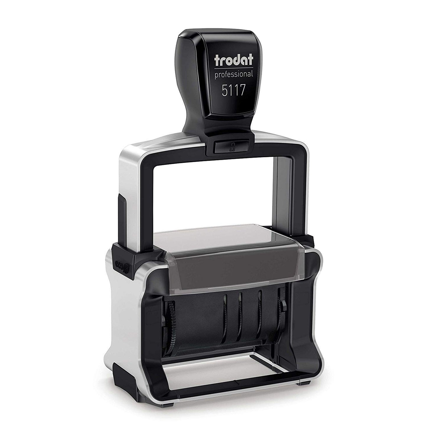 Trodat Professional 5117 12-Message Stamp, Dater, Self Inking, 2-1/4" x 3/8", Black