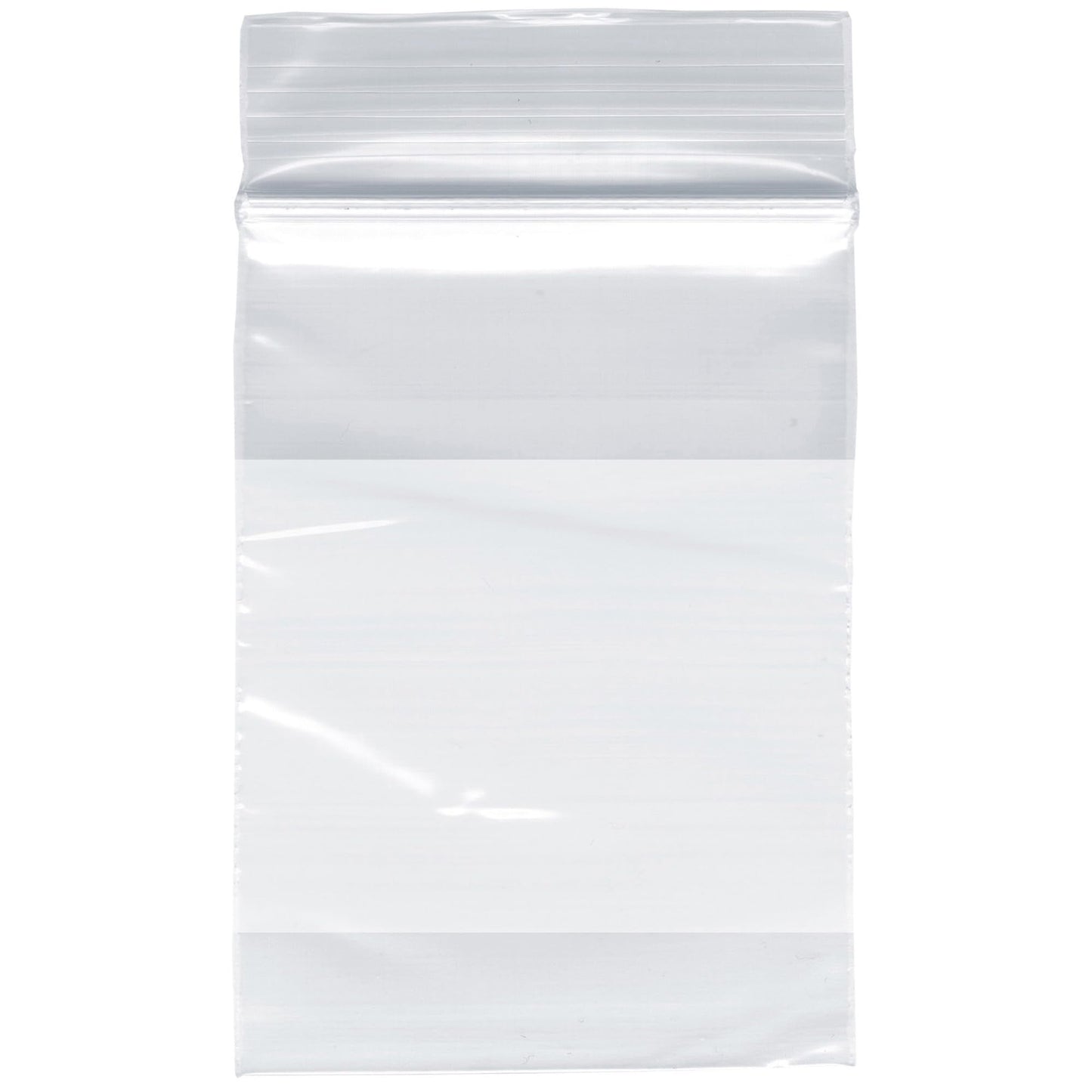 Plymor 2" x 3" (Case of 20,000), 2 Mil with White-Block Zipper Reclosable Plastic Bags