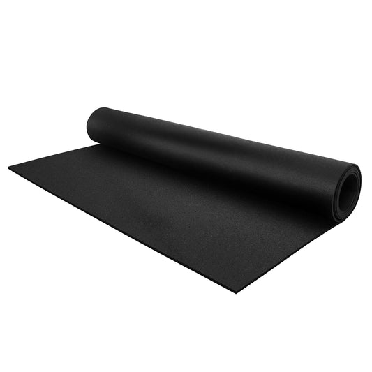 Flooring Inc 1/4" Tough Rubber Flooring Roll | Flexible Recycled Rubber Gym Floor Mats for Home Gym | Heavy Duty Rubber Mat for Home Gyms, Sheds, Horse Stall Mat or Trailer | 4’x10’ | Black