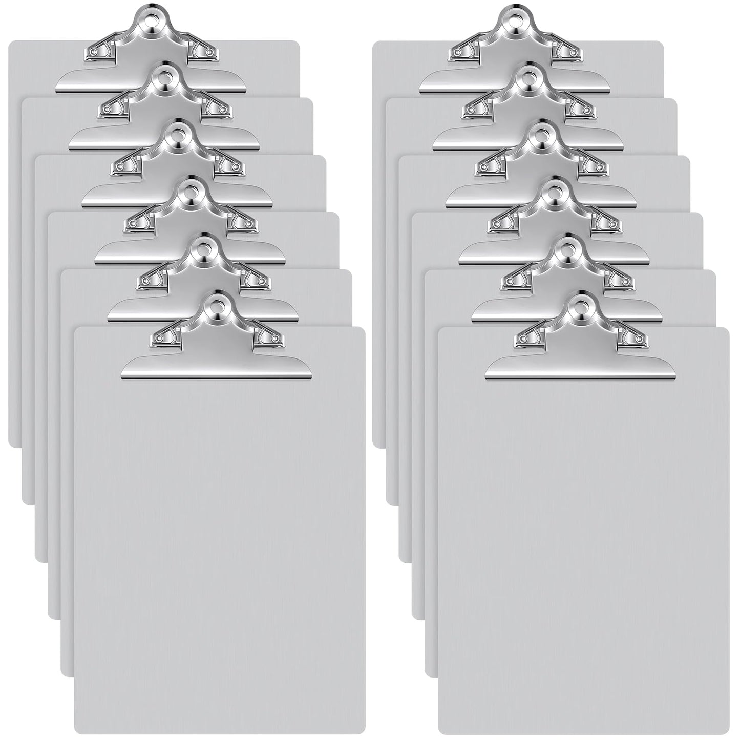 Mimorou 12 Pcs Metal Clipboard Heavy Duty Aluminum Clipboards 12 x 9 Inch Metal Clip Board with Low Profile Clip A4 Letter Size Document Holder for Office School Medical Jobsite Laboratory