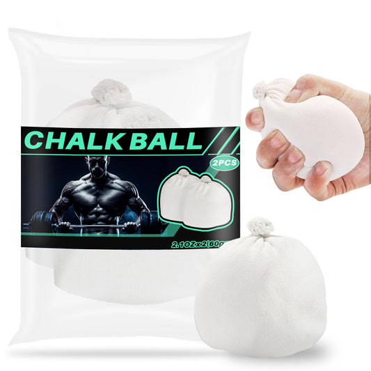 RAINFLOW 2PCS Chalk Ball - Climbing Chalk Gymnastics Magnesium Lifting for Gym, Gymnastics, Grip, Climbing, Weightlifting (2PCS Chalk Ball)