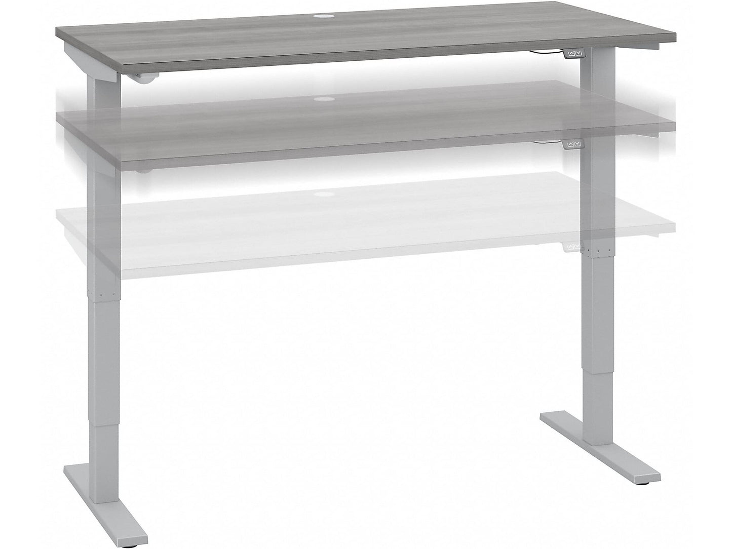 Bush Business Furniture M4S6030PGSK Move 40 28-Inch -48-Inch Adjustable Desk, Platinum Gray/Cool Gray Metallic