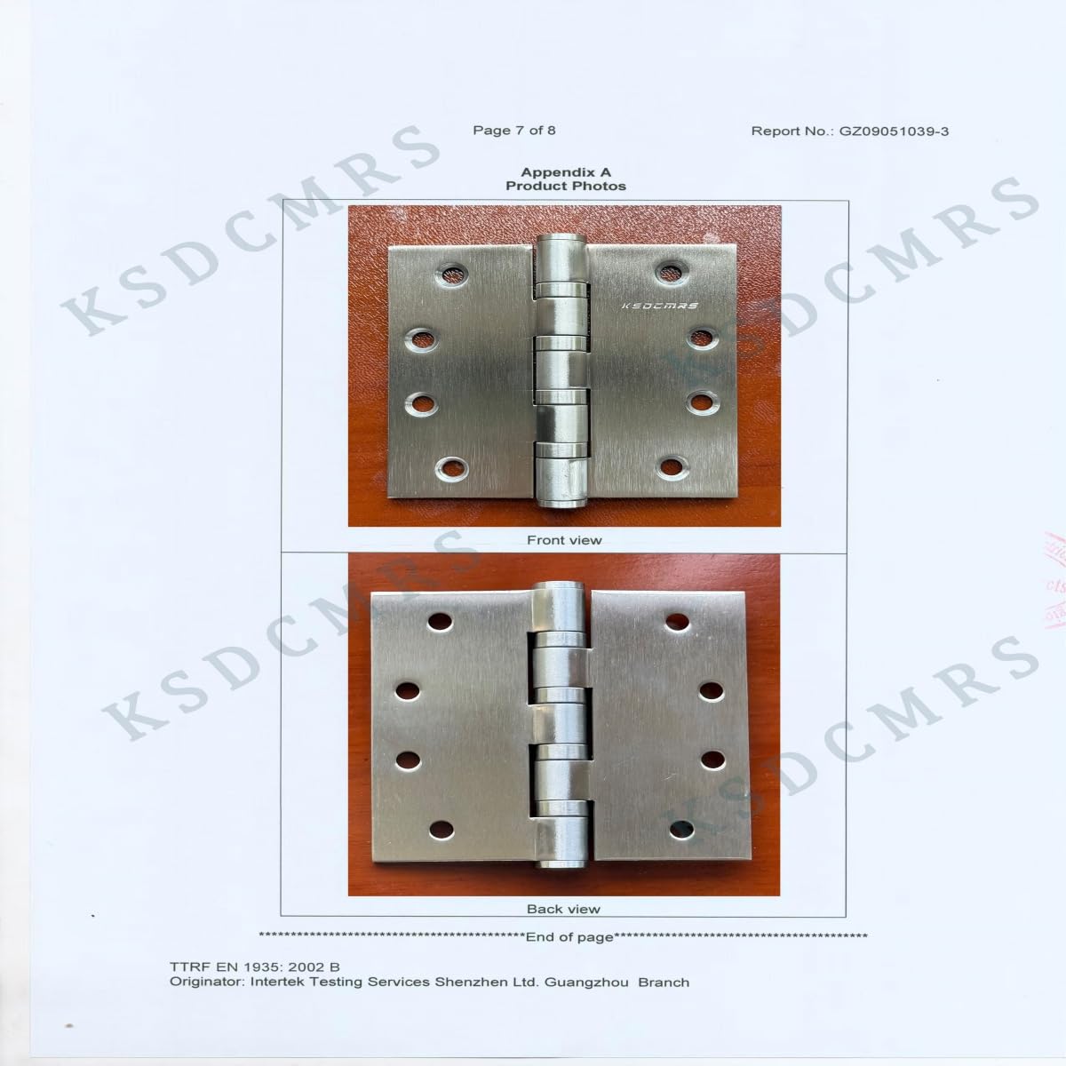 4" Stainless Steel Door Hinges, Heavy Duty 4 x 4 Inch Ball Bearing Non Removable Hinge Pin for Interior and Exterior Ourtswing Door or Gate Security-3 Pack,Silver