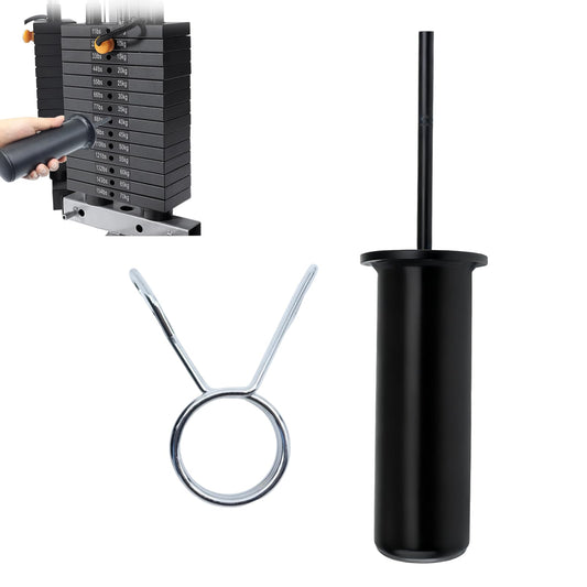 FNKTEK Weight Stack Pin and Spring Collar Weight Stack Extender Pin Commercial and Home Gym Accessories for Cable Tower and Functional Trainer Machine (Hanger Rod Length:150 Mm, Ø 10 Mm,Length 110mm)