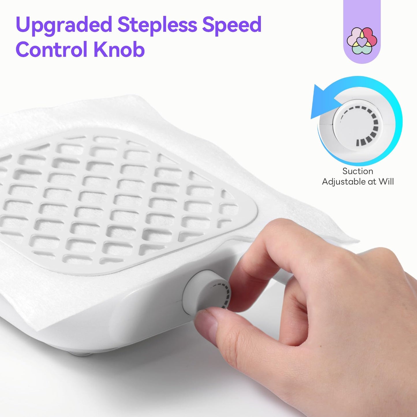 SAVILAND Nail Dust Collector:1000PA Dust Collector 5X Stronger Acrylic Dust Collector Nail Tech & Powerful Suction Nail Vacuum Dust Collector for Nail Tool 6000 RPM Nail Tech Must Have for Home Use