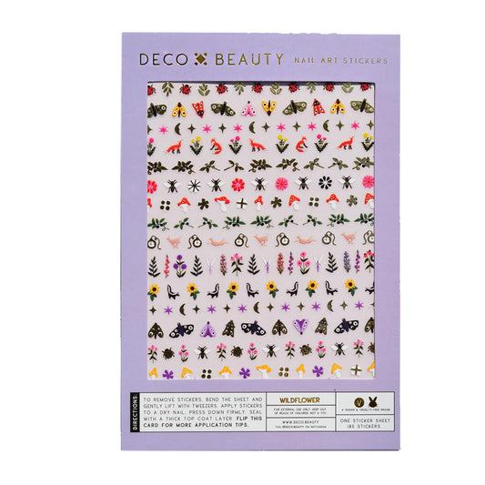 Deco Beauty Wildflower - Super Thin & Easy-to-Apply Nail Art with The Cutest Designs - Durable & Long-Lasting Nail Art Stickers and Decals for Women, for DIY at-Home Manicures & Salon-Quality Nails