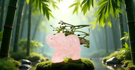 SquarezhenBo Elephant Ornament, Elephant Statue, Jade Stone Handcraft Natural Green Jade Stone Elephant Statue Decor Toys in Hand Home Décor Accents Sculptures (Pink)
