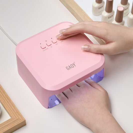 GAOY UV Light for Gel Nails, Professional Nail Dryer with Infrared Sensor and 3 Timers, Fast Curing Lamp for Salon and Manicure Art at Home, Pink