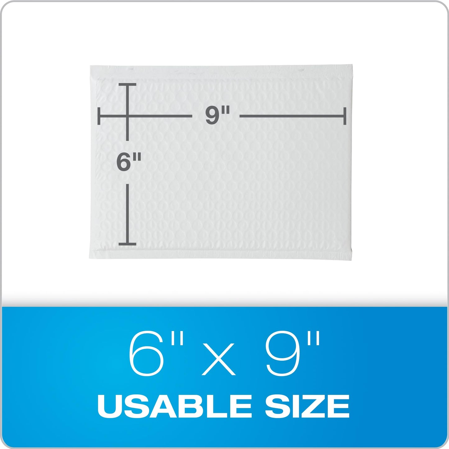Quality Park Bubble Mailers, 6 x 9 Shipping Envelopes, Water Resistant White Poly Padded Mailers, Redi-Strip Peel Off Closure, 25 Per Box (1002347)